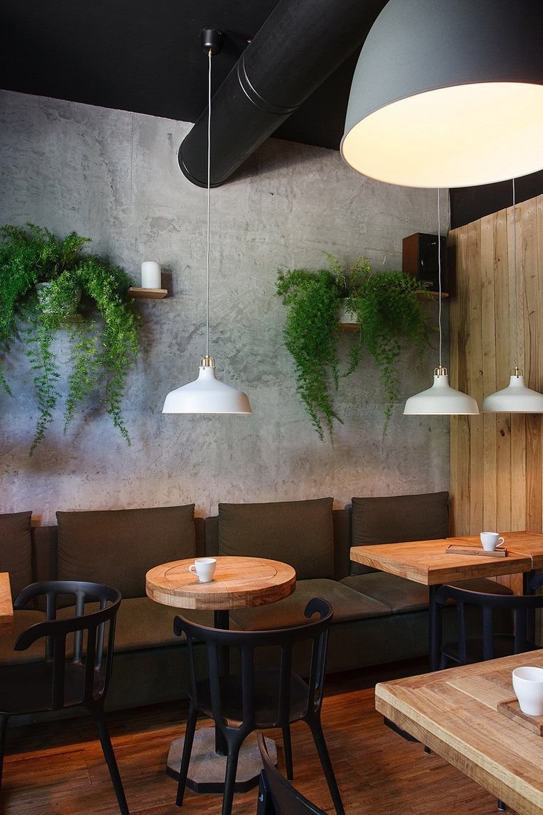 Бюджетный интерьер кафе