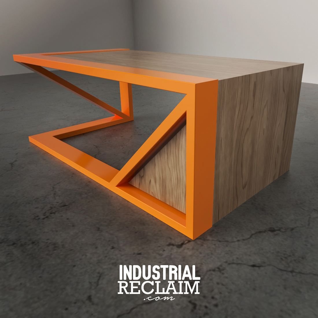 Стол на металлическом каркасе лофт офисный