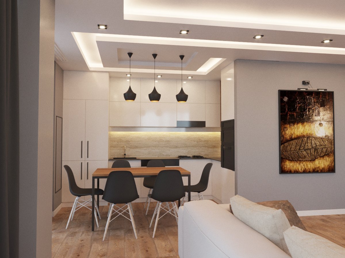 Потолки в евродвушке