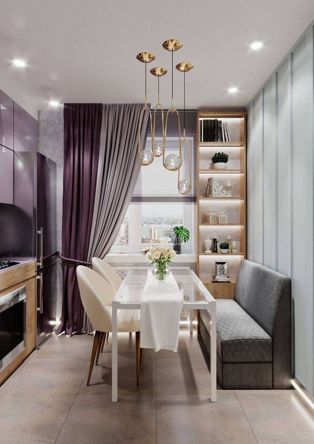 Интерьер кухни 11м2 прямоугольная