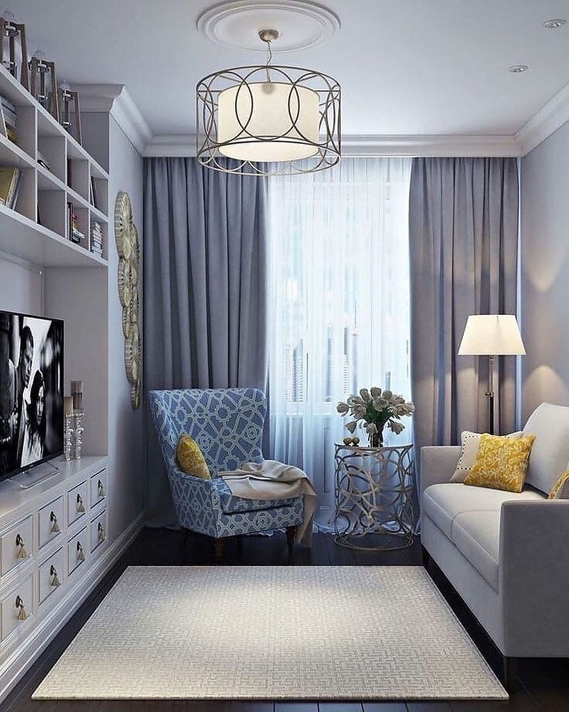 Интерьер небольшой гостиной