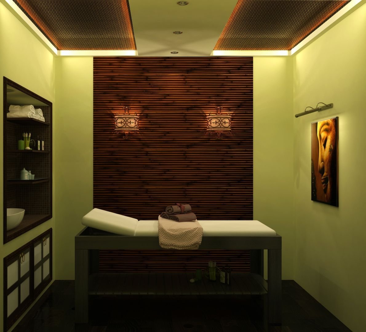 Интерьер массажной комнаты