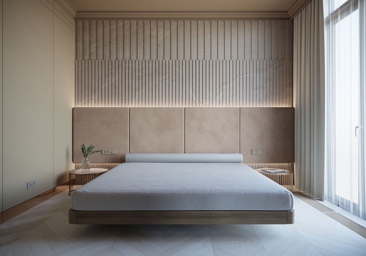 Спальная кровать в стиле Минимализм