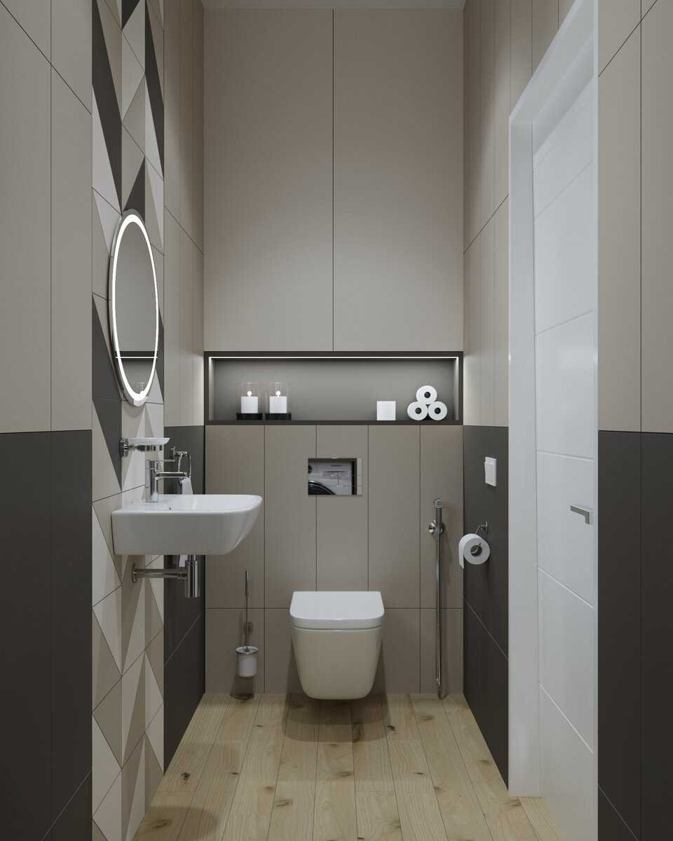 Интерьер туалета с раковиной