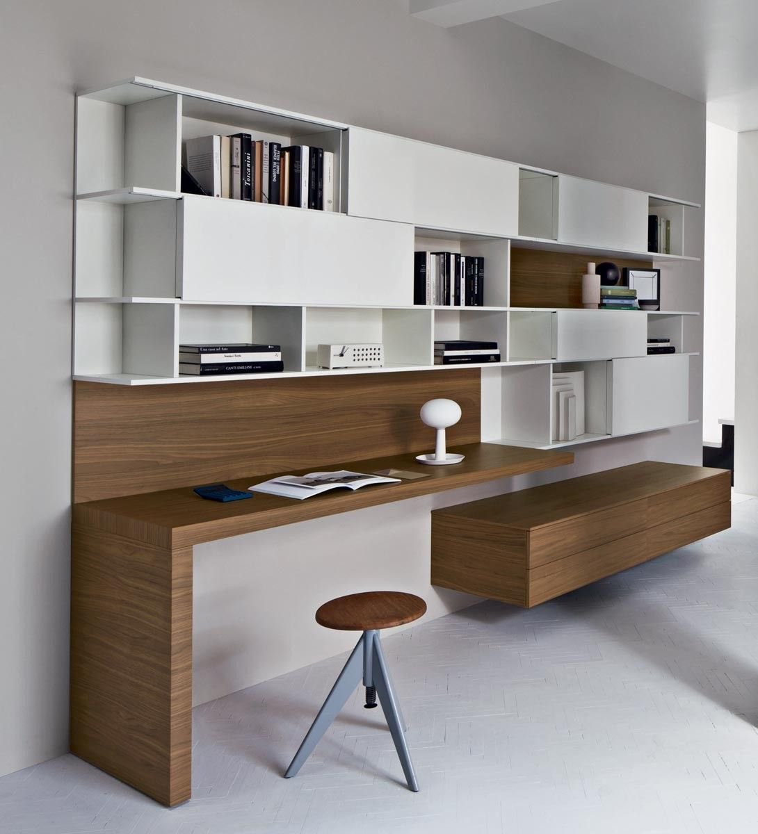 Стенка в гостиную с рабочим местом