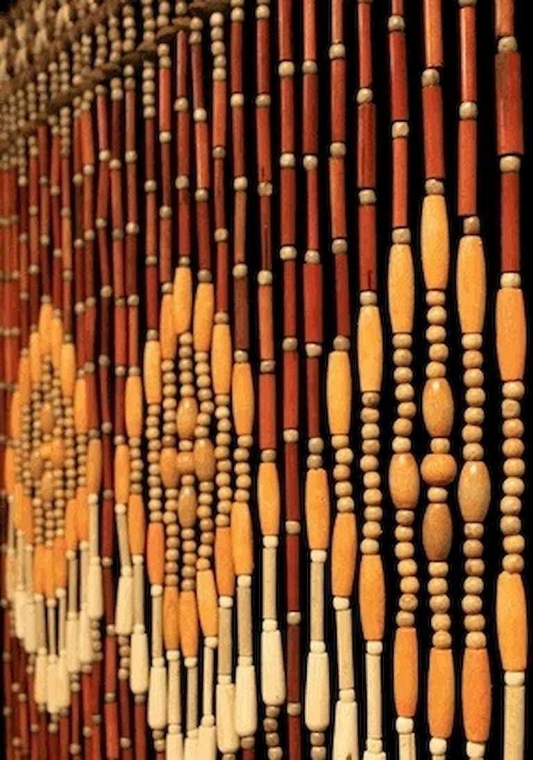 Шторы из деревянных бусин