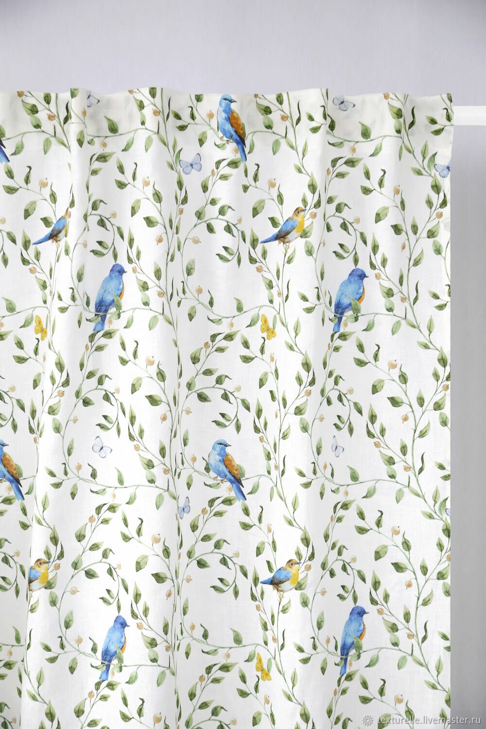 Лен колоски принт ткань