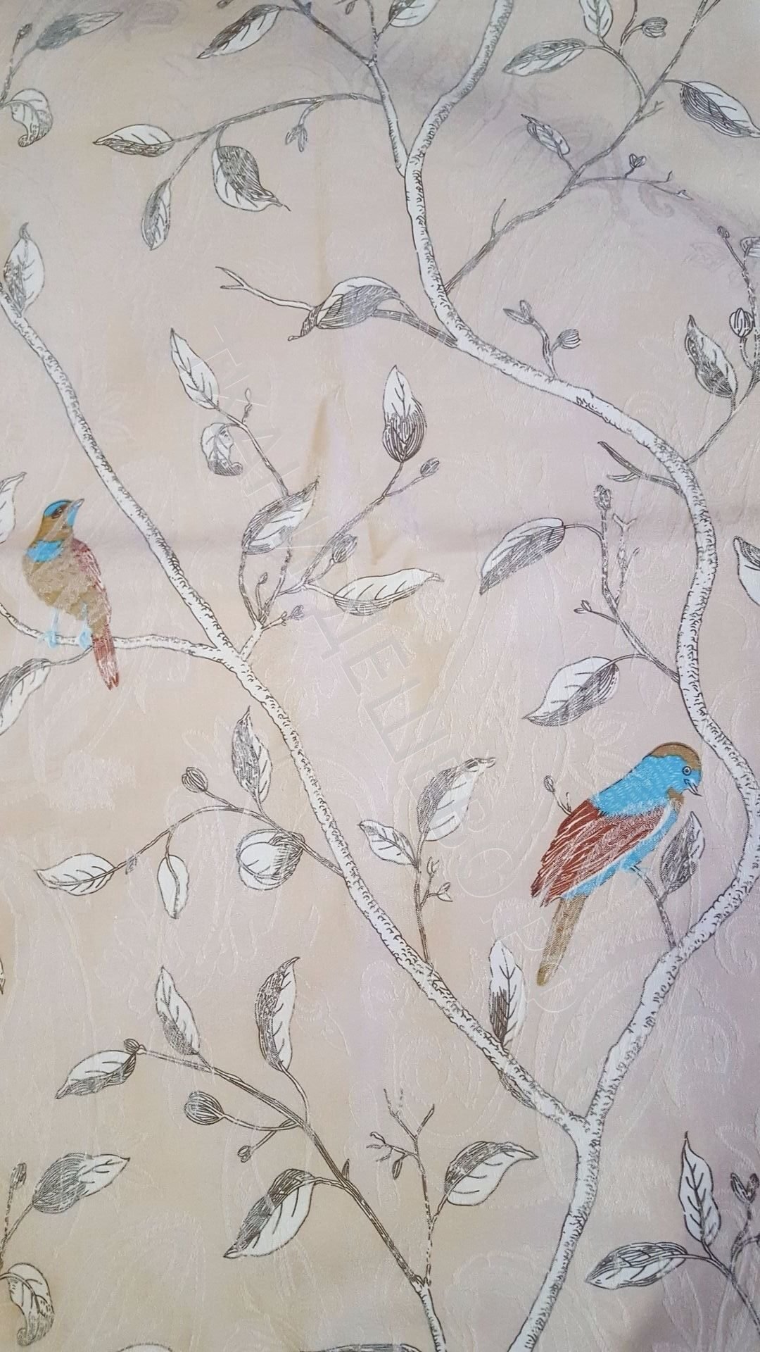 Ткань портьерная с птичками