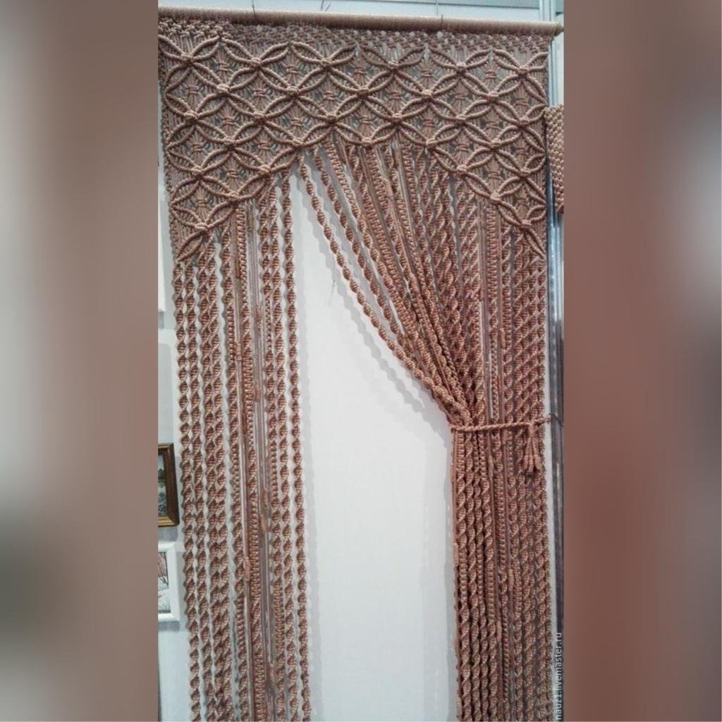 Макраме штора на дверной проем