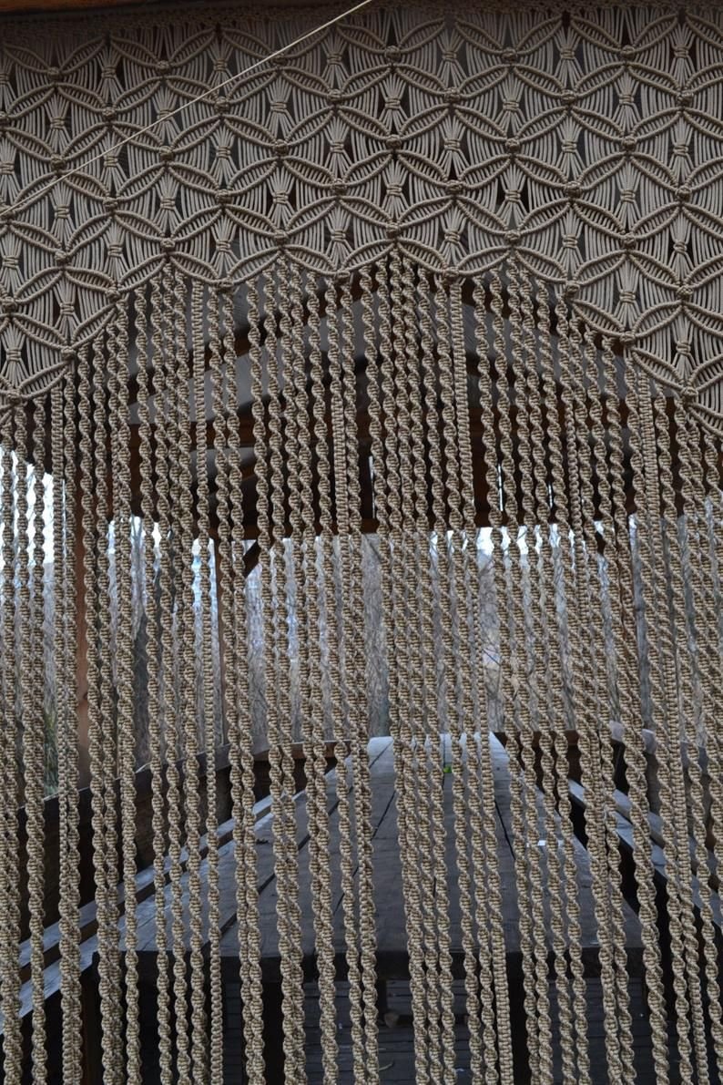 Макраме штора на дверной проем