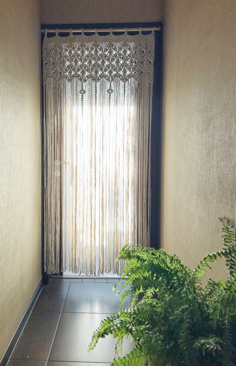 Макраме шторы на лоджию