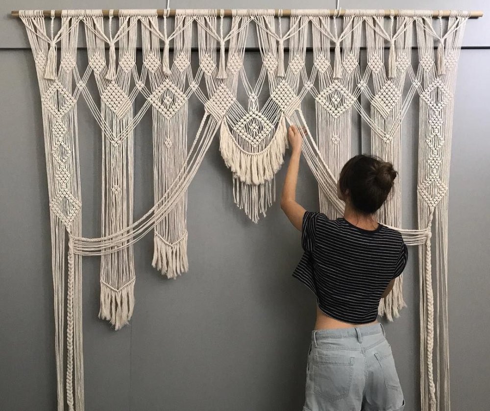 Шторы плетеные макраме