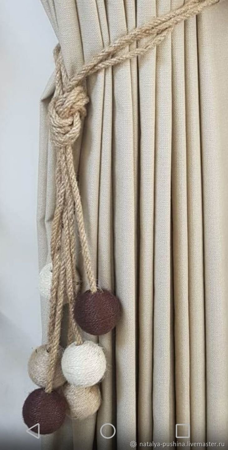 Подхваты для льняных штор