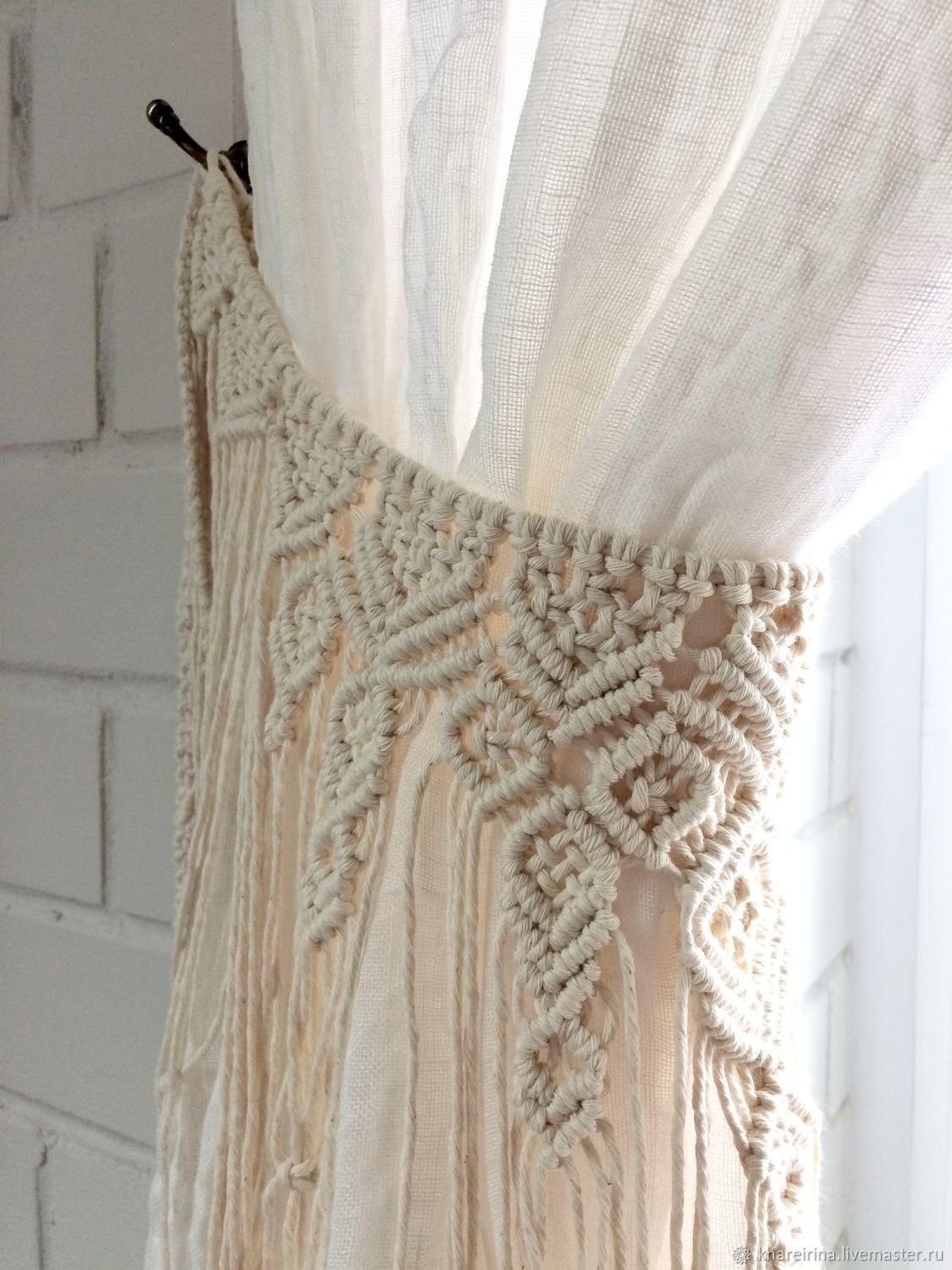Подхваты для штор макраме