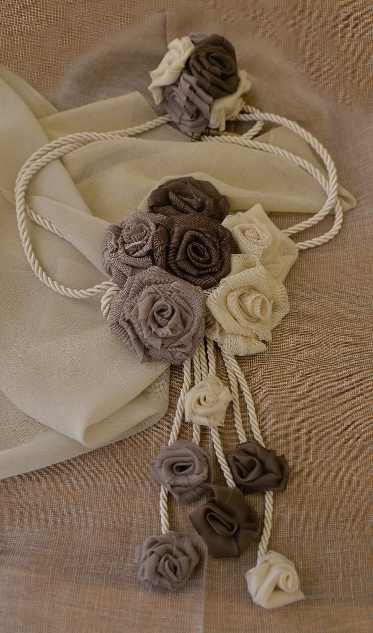 Подхваты для штор из Мешковины и джута