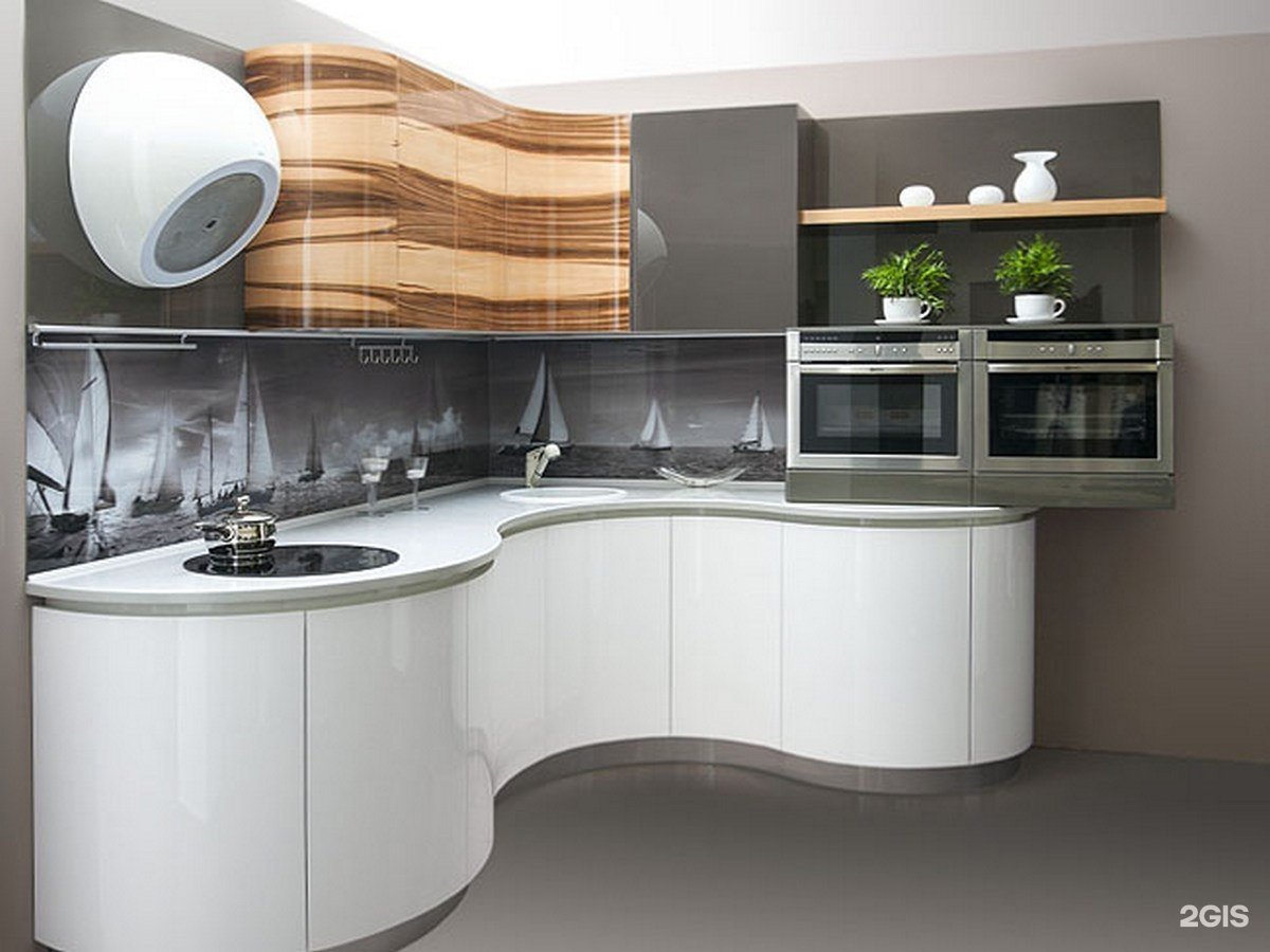 Кухня Прага радиусная угловая 2050