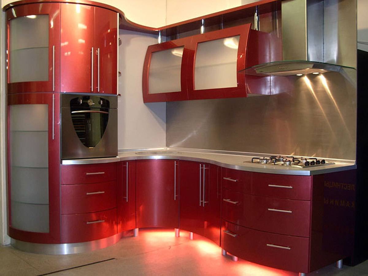 Радиусные кухни угловые