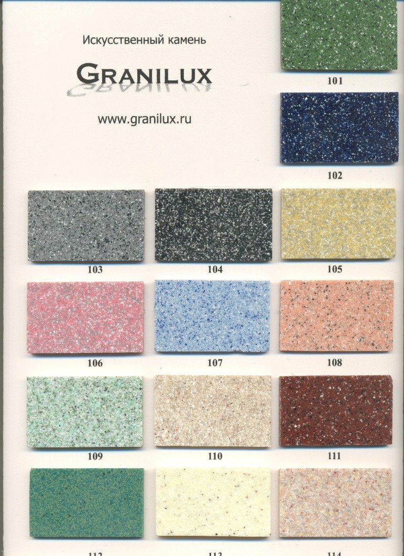 Гранилюкс жидкий камень цвета