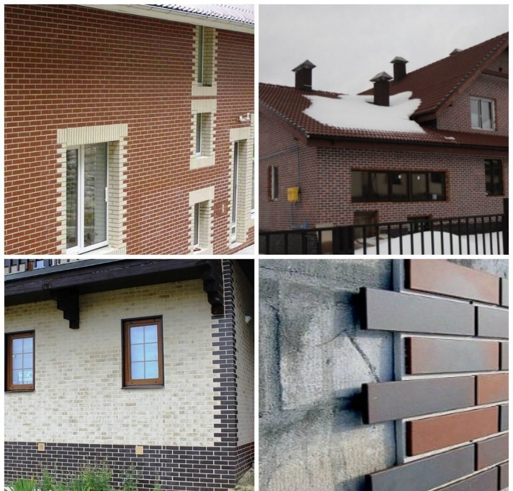 Фасад кирпич и штукатурка