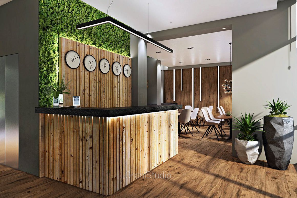 Экостиль в интерьере кафе