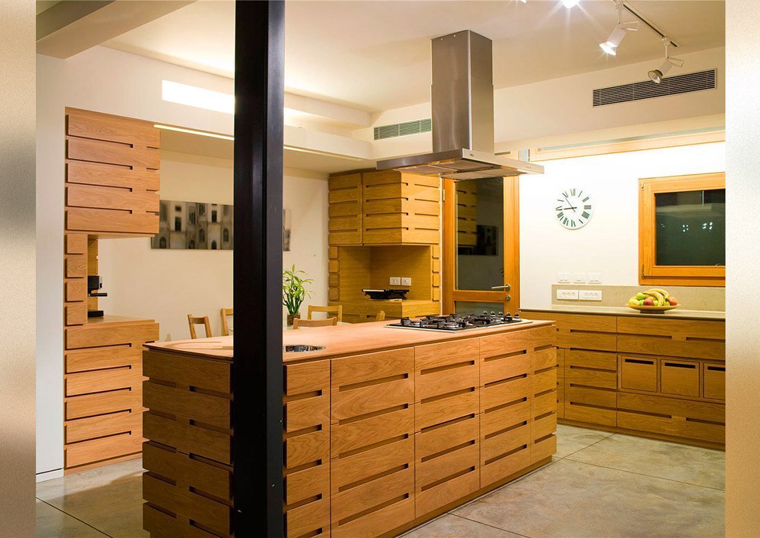 Реечные фасады для кухни