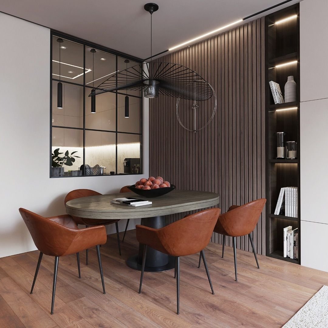 Обеденная зона в современном интерьере