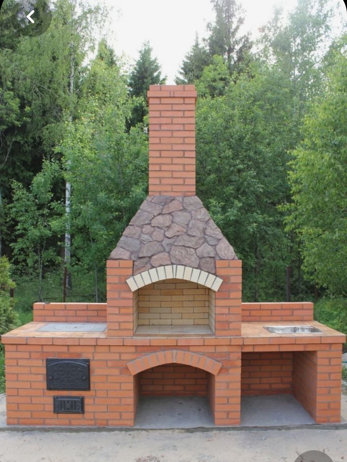 Уличные печи и мангалы из кирпича