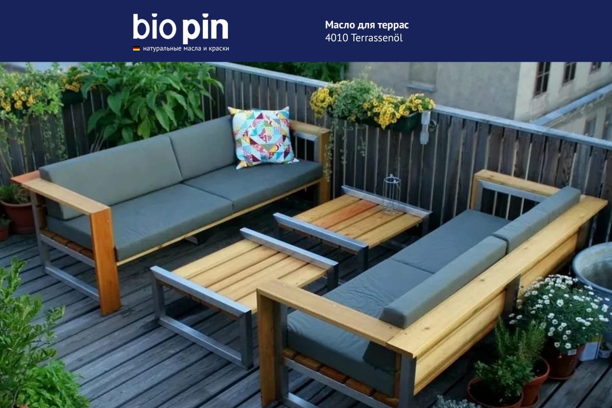 Угловая скамейка на террасу