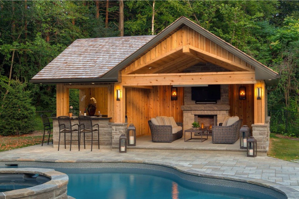 Баня с патио проект