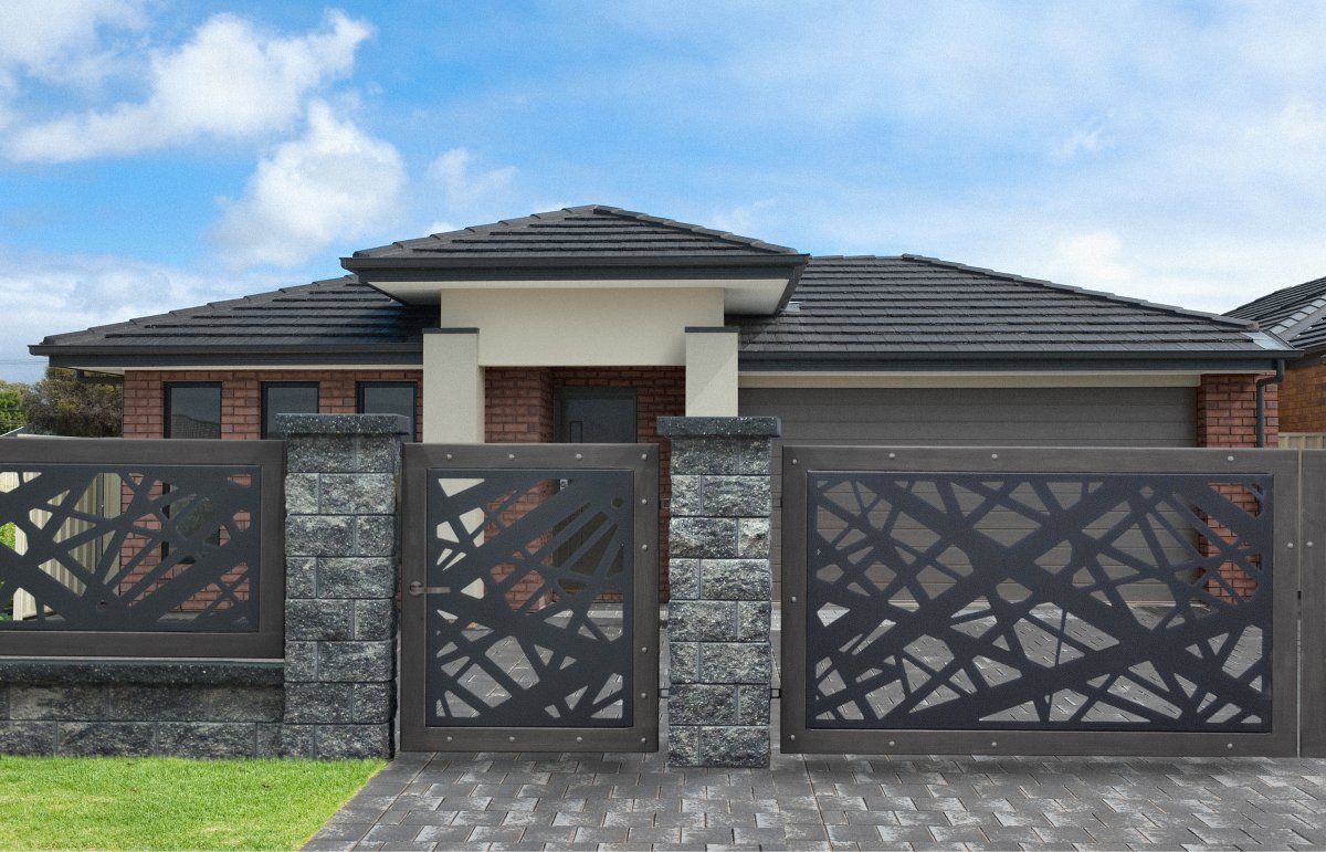 Дизайнерский бетонный забор