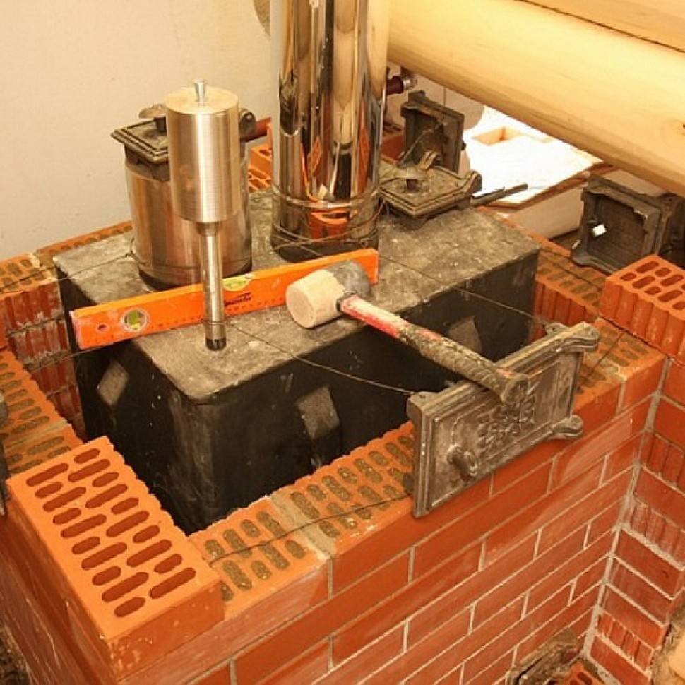 Обкладка печи ИЗИСТИМ кирпичом