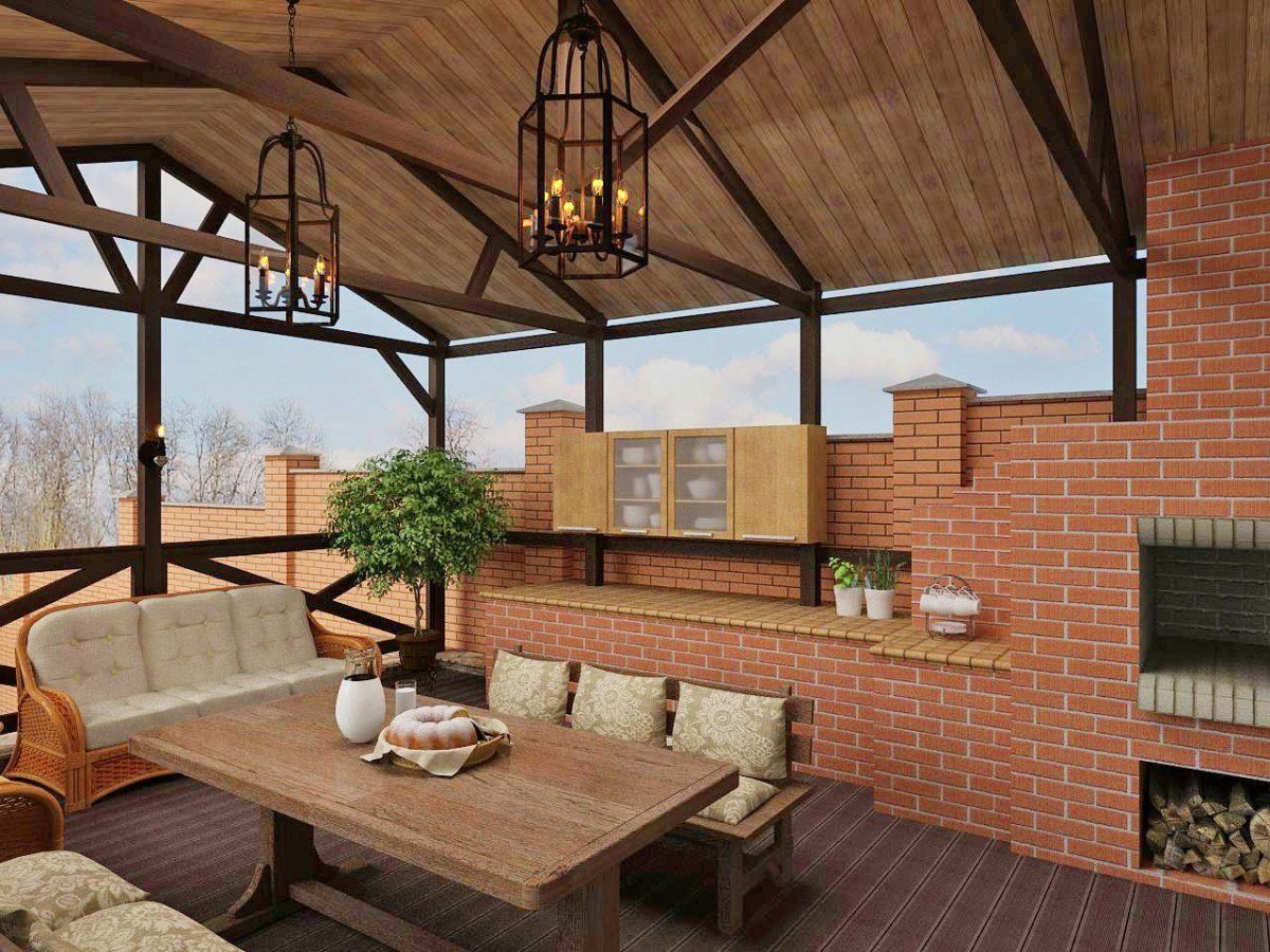 Фазенда "веранда в стиле Шале"