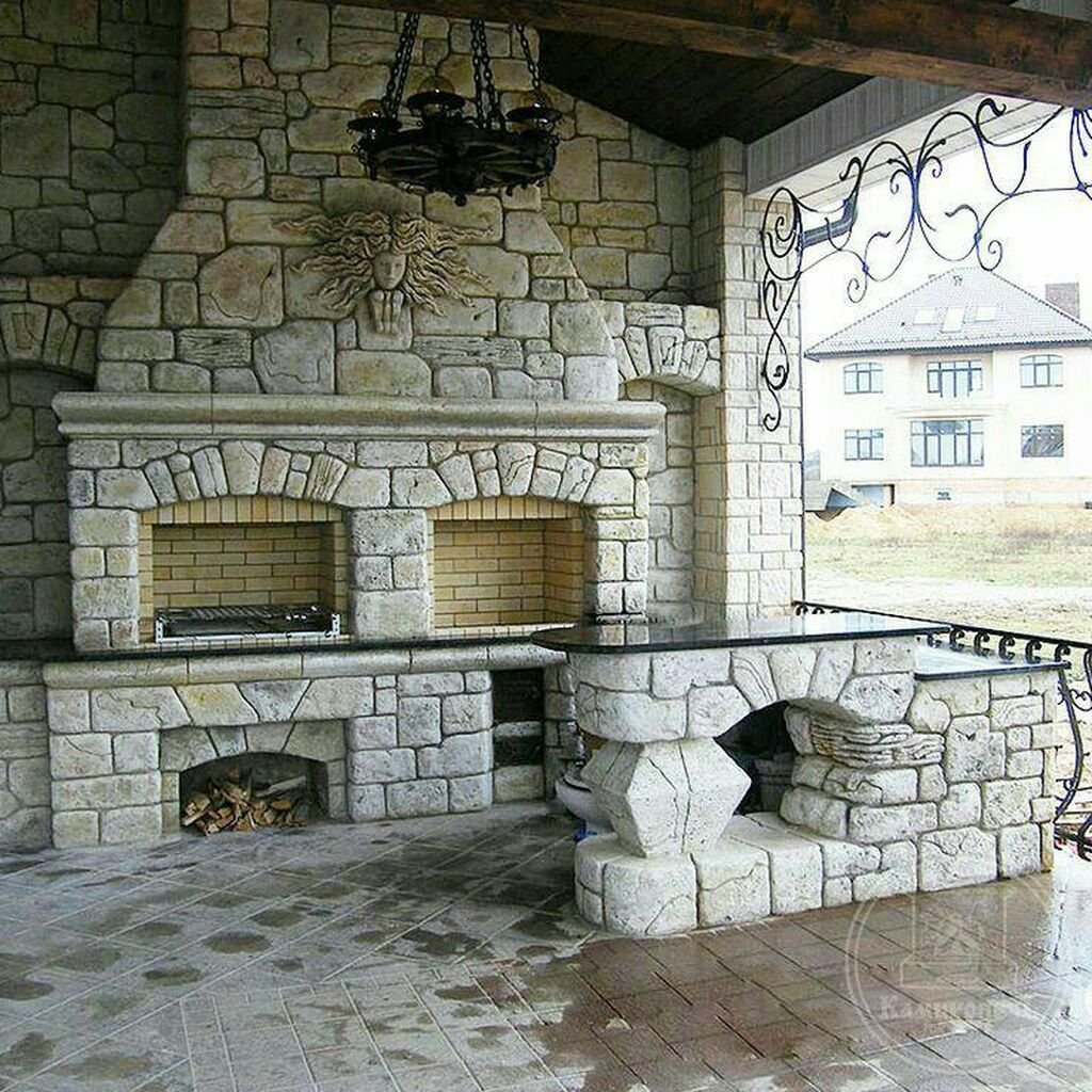 Барбекю из дикого камня