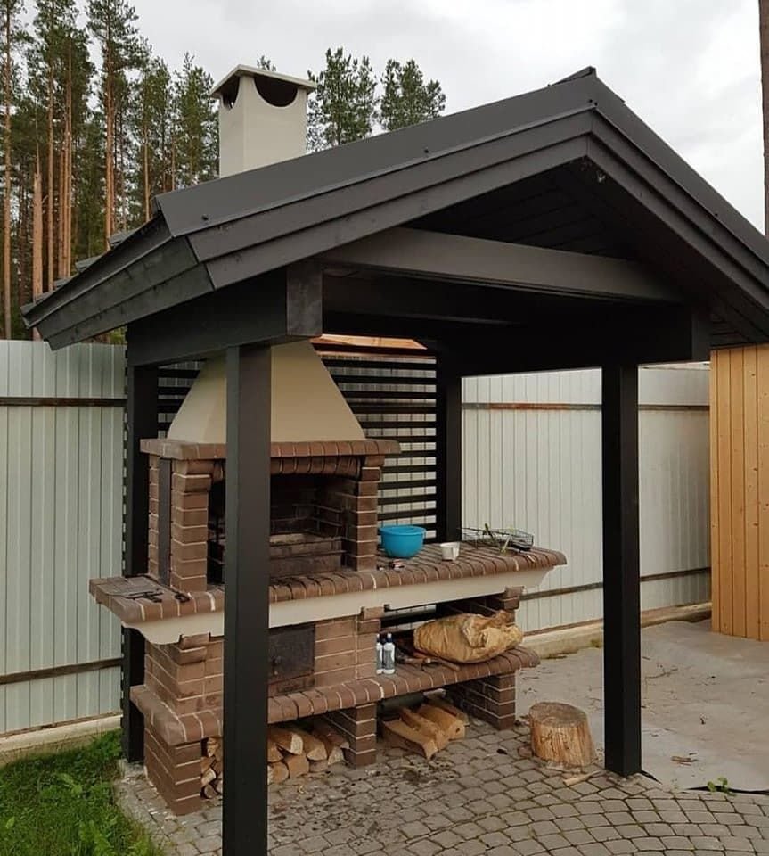 Навес для барбекю на даче