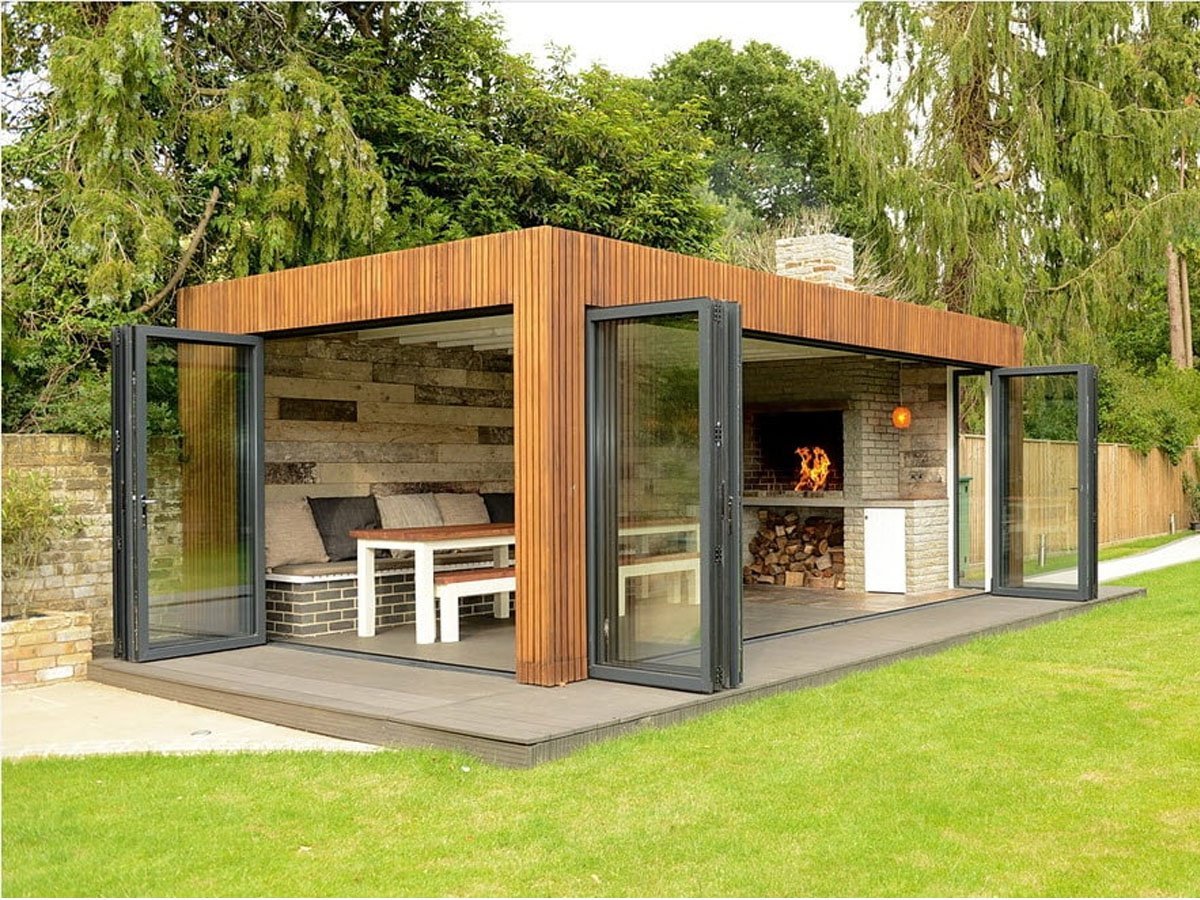 Беседка в стиле барнхаус