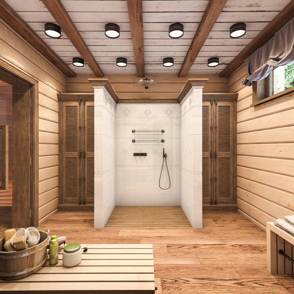 Душевая в предбаннике