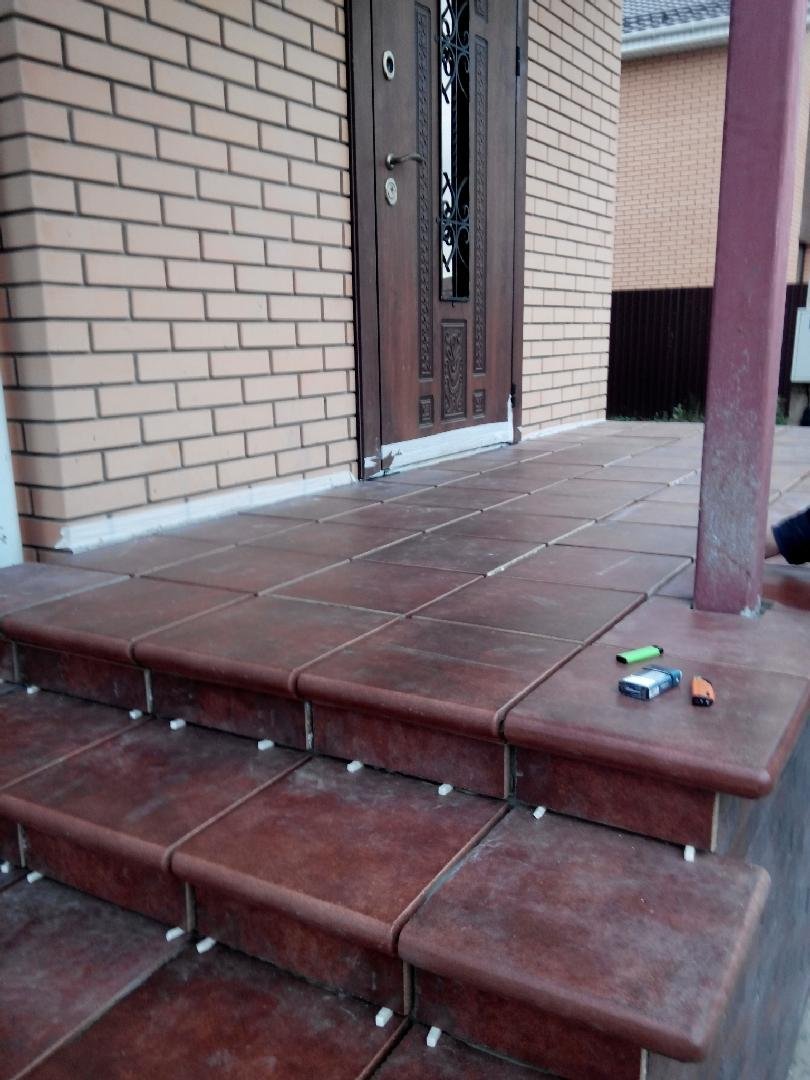Крыльцо из клинкерной плитки