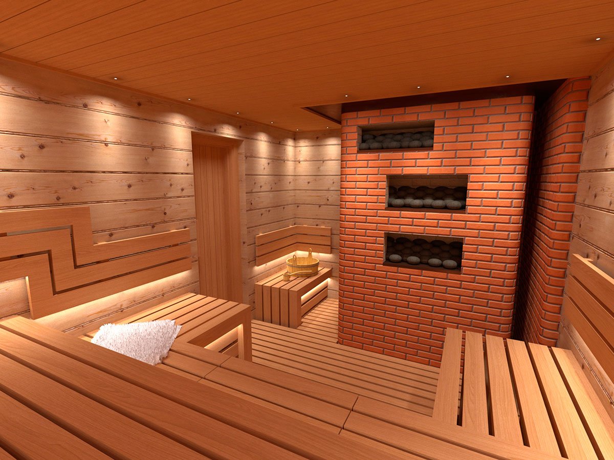 Перегородка из кирпича в бане