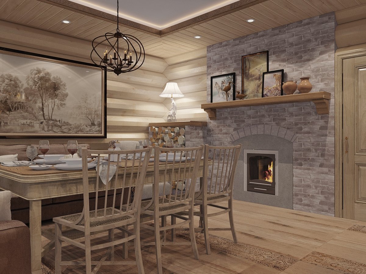 Серый интерьер бани