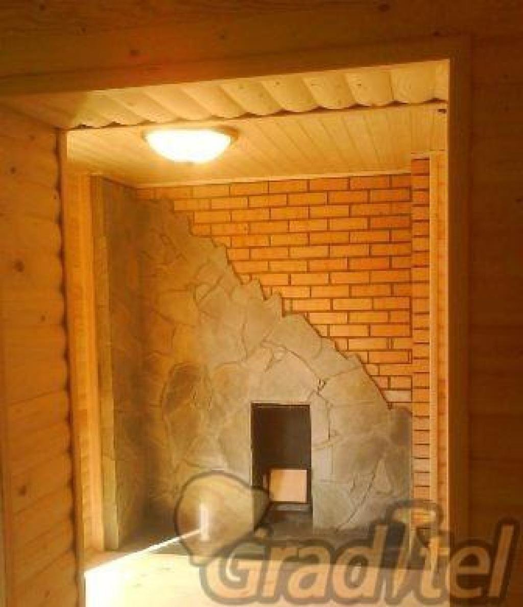 Отделка банной печи