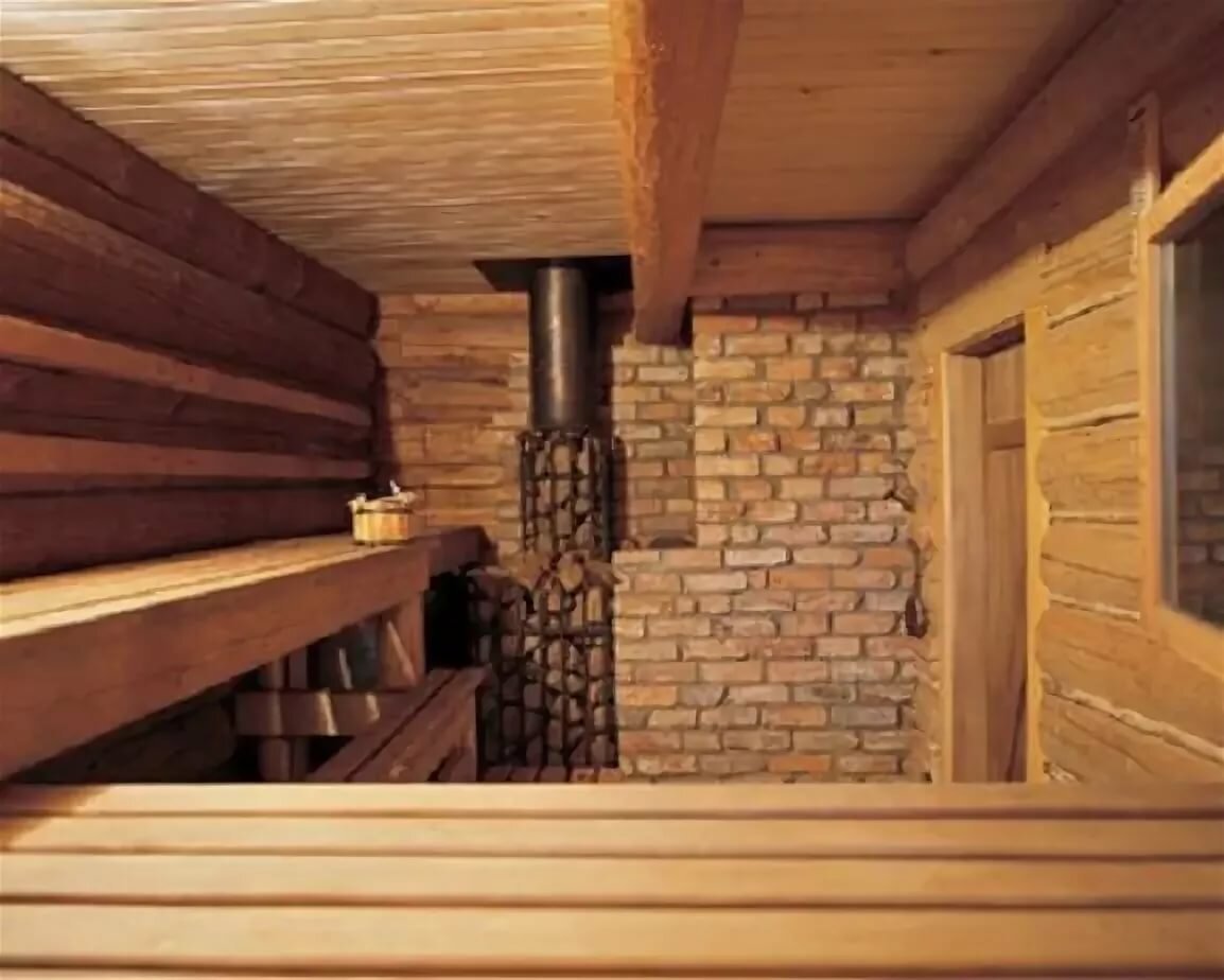 Отделка кирпичных бань внутри