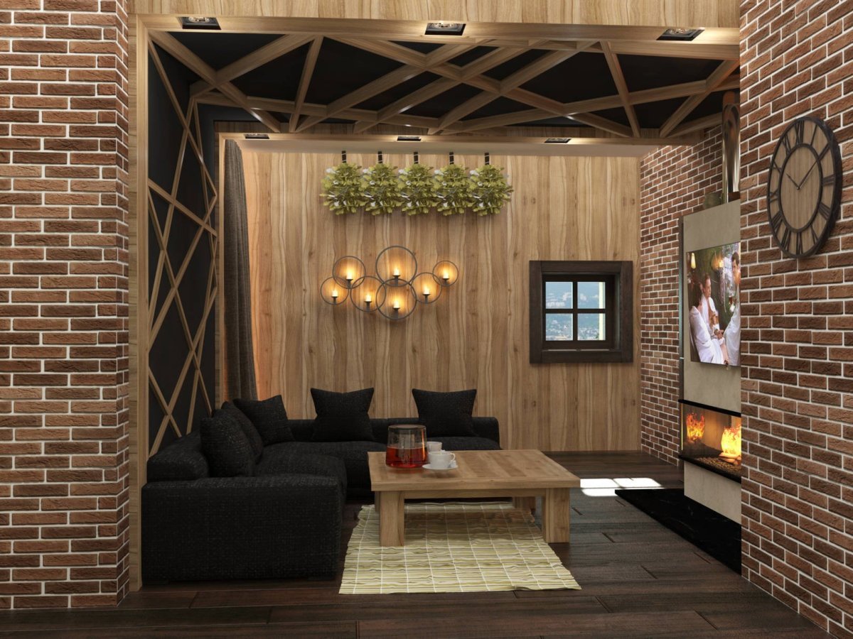 Комната отдыха в стиле лофт