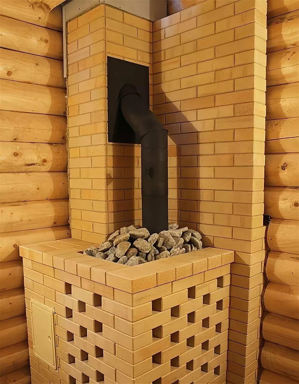 Банная печь с шамотной каменкой