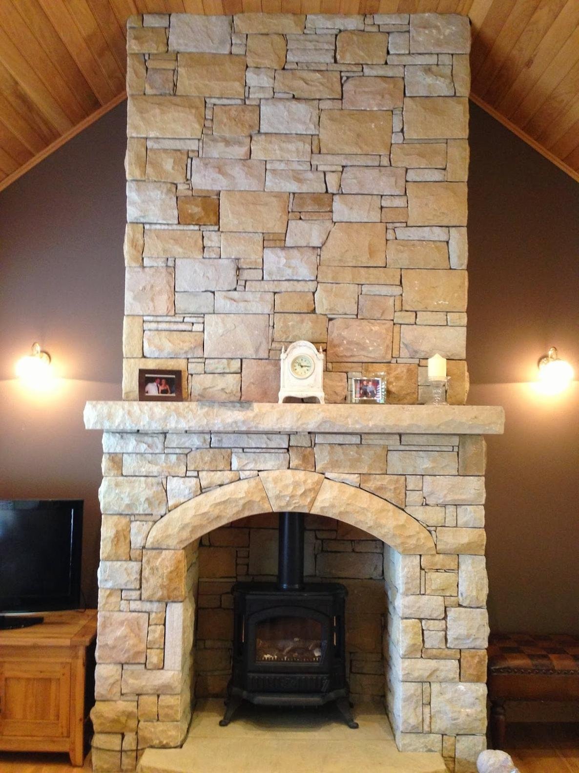 Отделка печи камнем