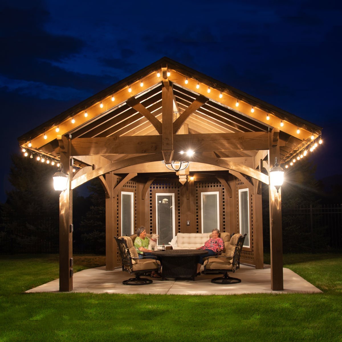 Подсветка беседки