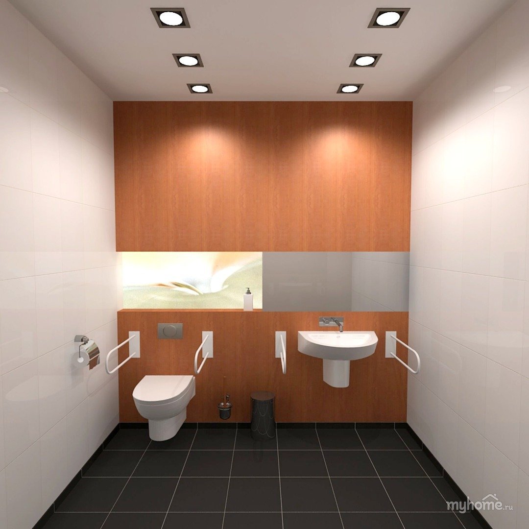 Плитка в общественном туалете