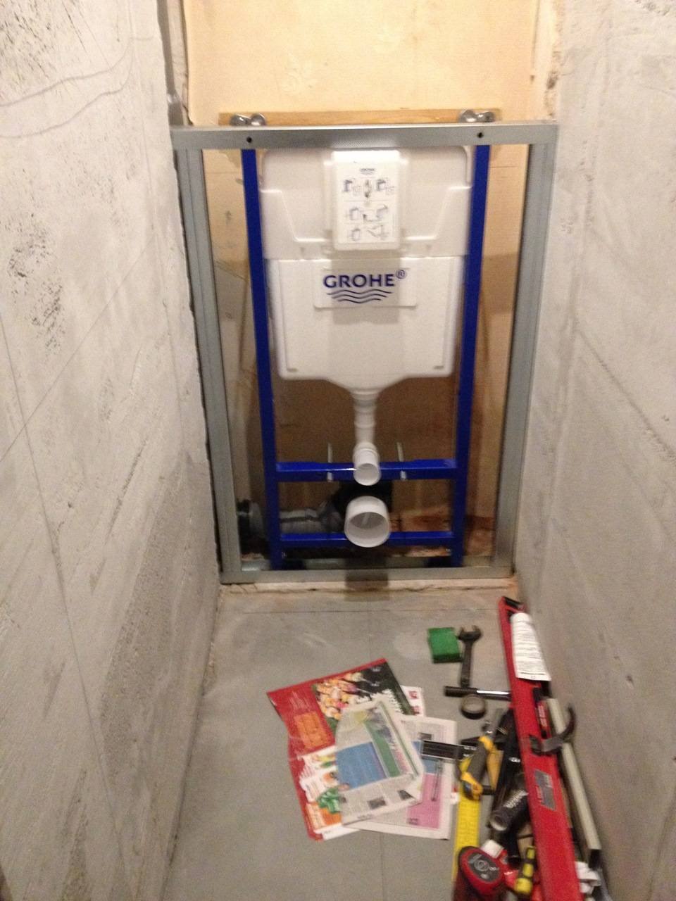 Инсталляция Грое в гипсокартоне