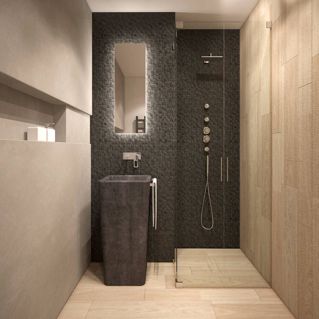 Гостевой санузел с душевой