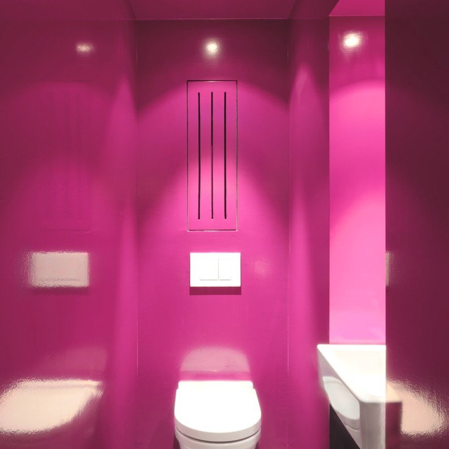 Туалет интерьер яркие цвета