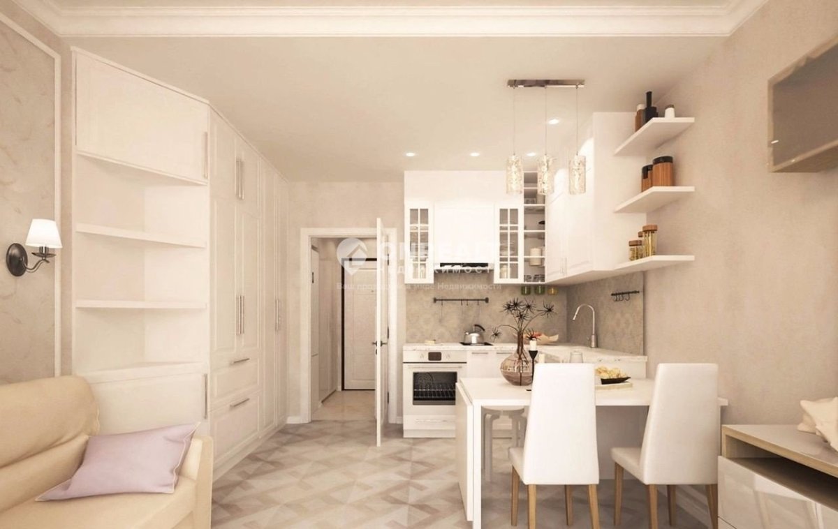 Интерьер квартиры студии 27кв